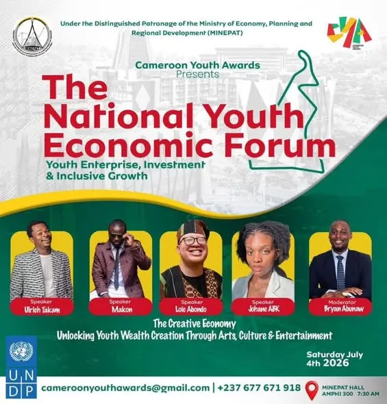 Poster for the National Youth Economic Forum on youth enterprise, investment and inclusive growth